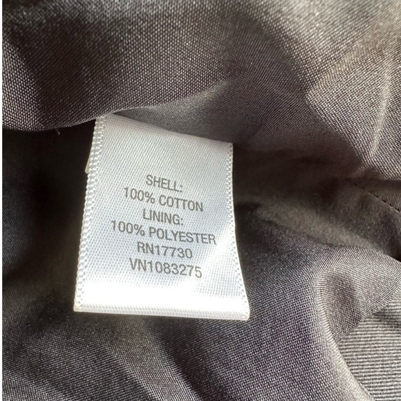 Merona Trench Coat Jacket Black Double Breasted Water Repellent Preppy Size XL - Picture 5 of 6